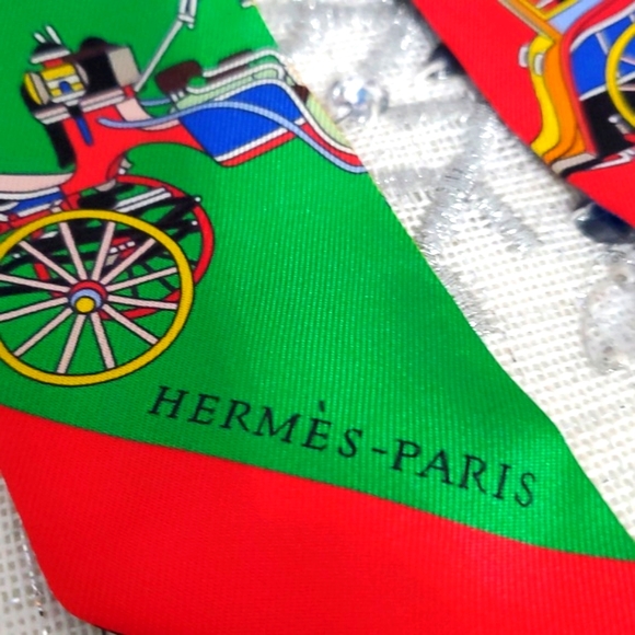 Hermes Colorful Carriage Design Scarf - Picture 4 of 10